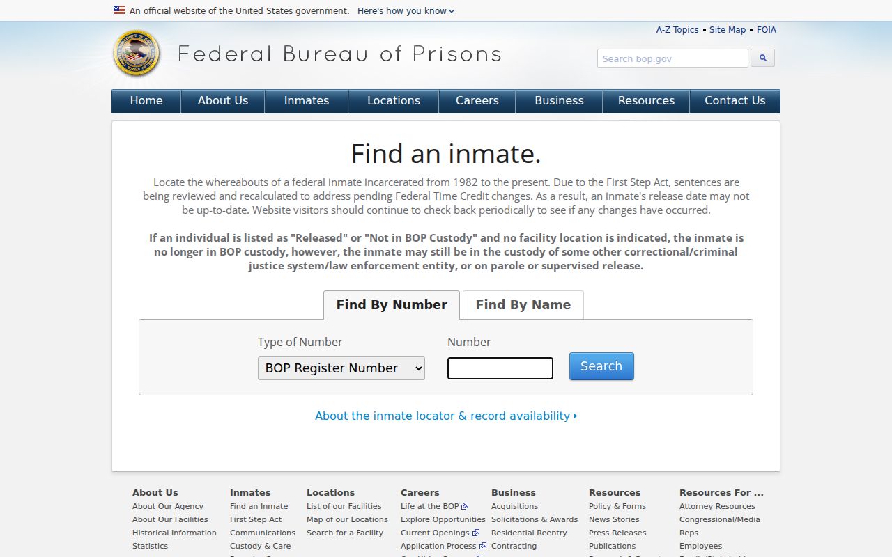 Lee County arrest history follow-up through the federal inmate locator