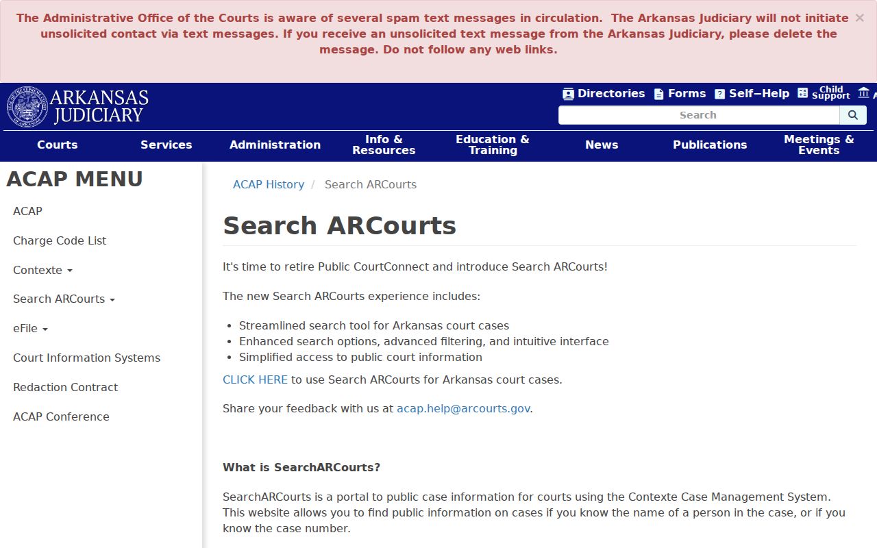 Lee County criminal court records information from Arkansas Judiciary