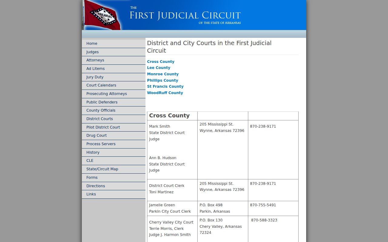 Lee County criminal history First Judicial Circuit district court