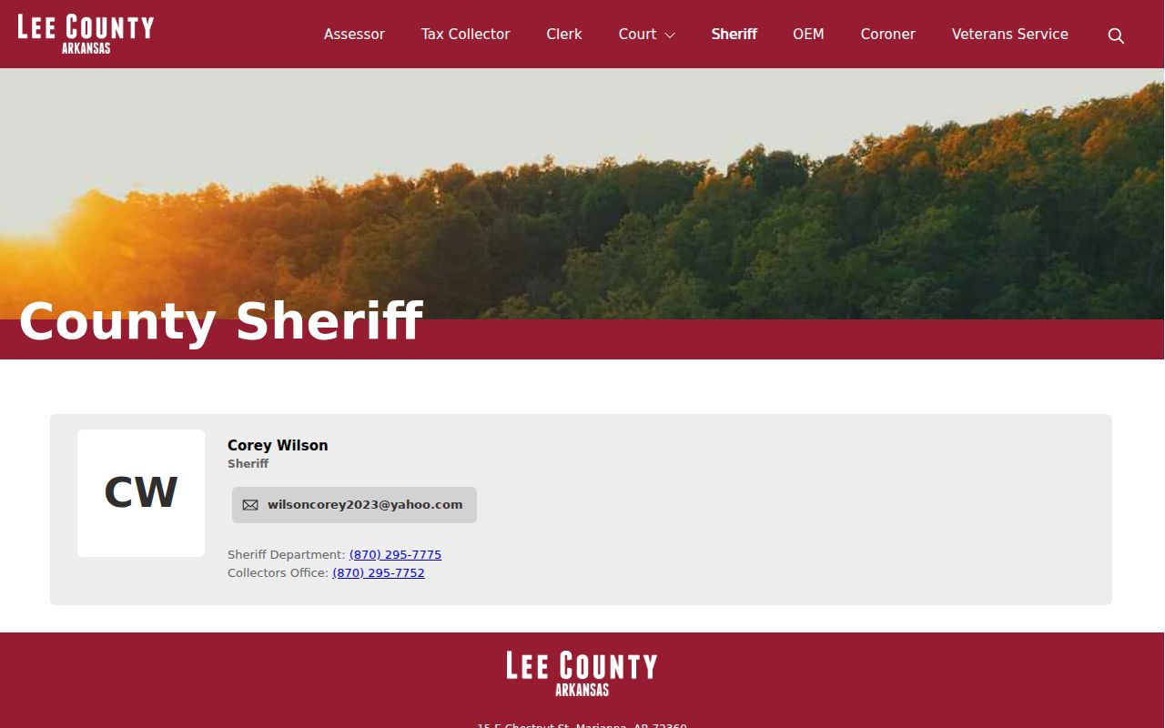 Lee County criminal history sheriff records contact